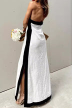 Ladies' Neck Hanging Hollow Slit Casual Temperament Dress