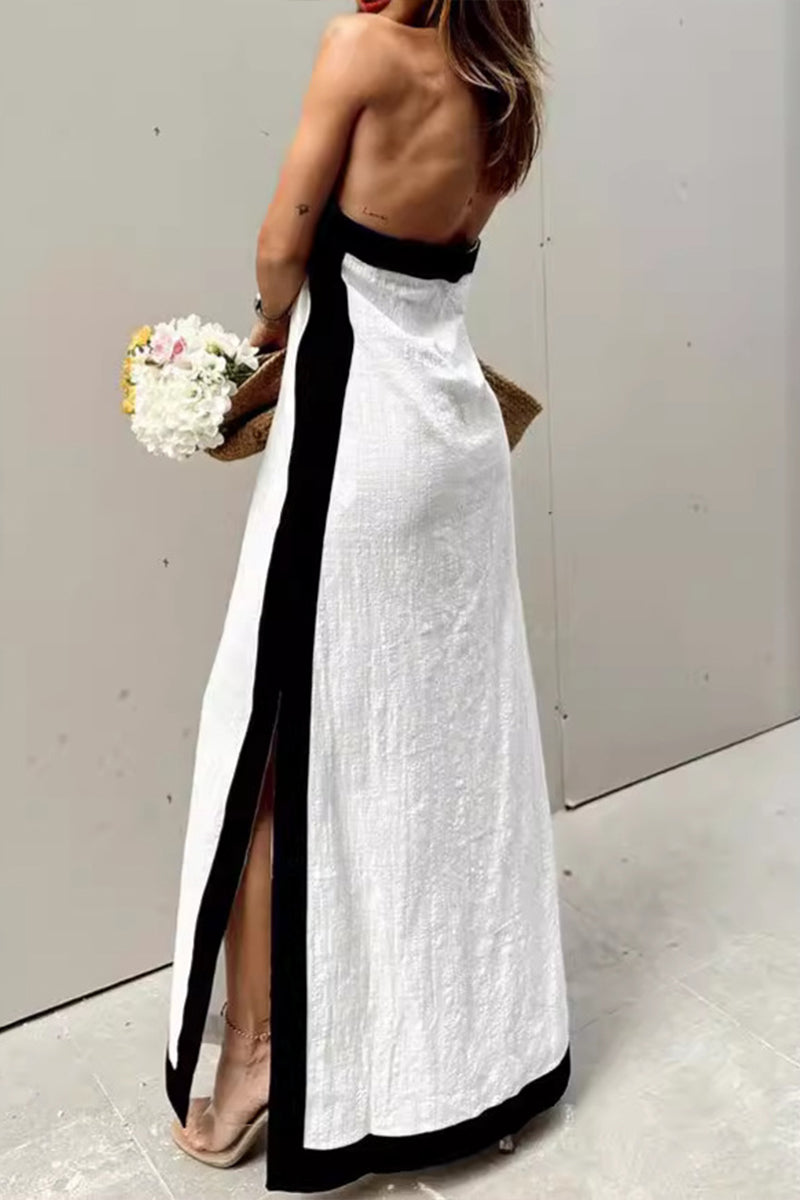 Ladies' Neck Hanging Hollow Slit Casual Temperament Dress
