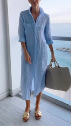 Ladies' Lapel Breasted Casual Dress
