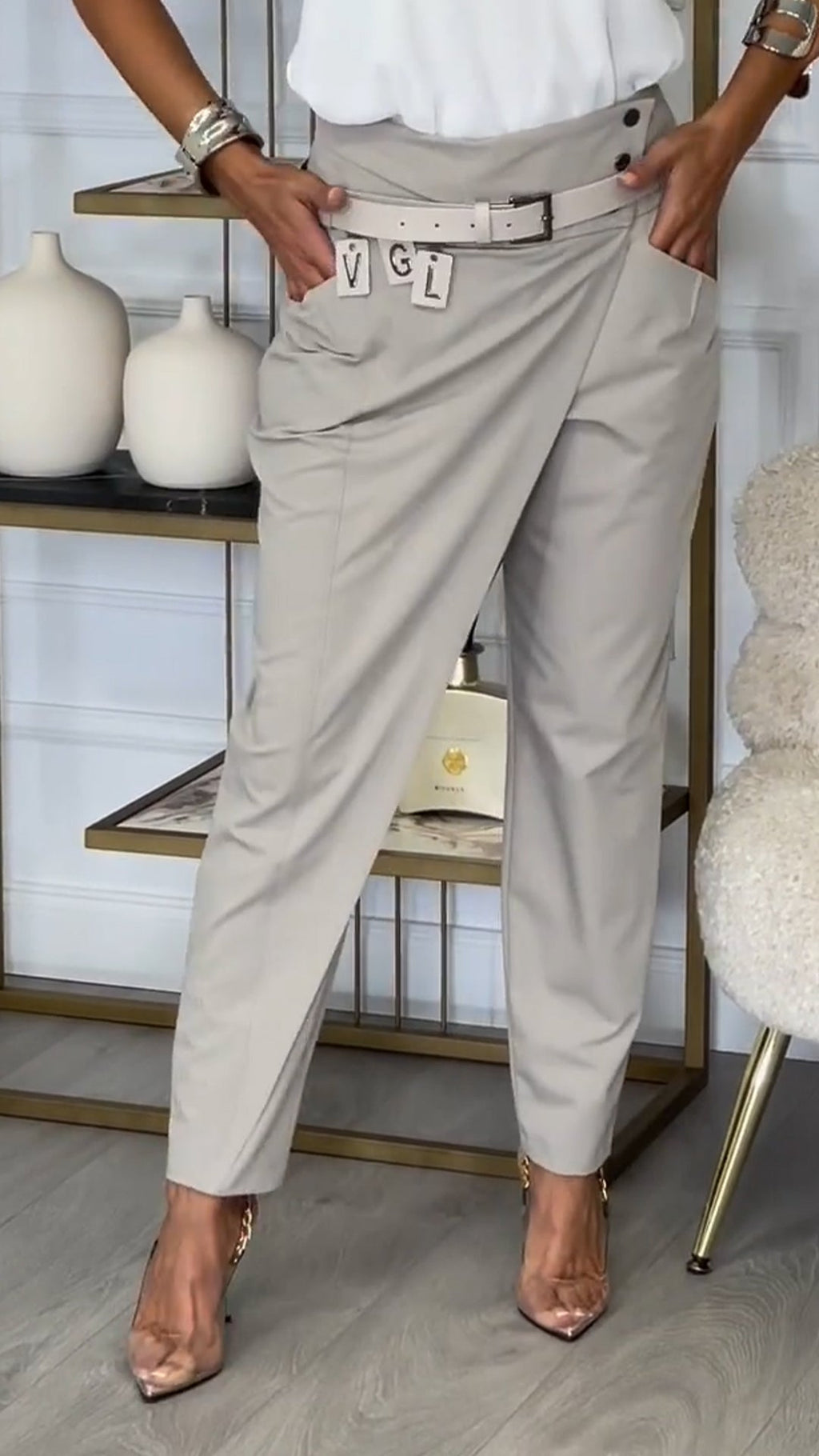 Women High Waist Casual Pants