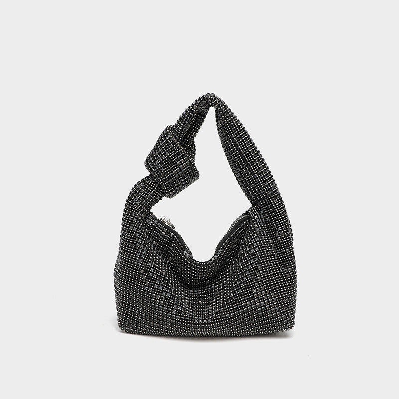 Women Niche High-end Versatile Full Diamond Studded Hand-held Dinner Bag