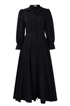 Turndown Collar Long Sleeve Cinch Waist Solid Color Maxi Shirt Dresses-Pink
