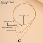 Multi-layered Five-pointed Star Heart Drop Vintage Necklace